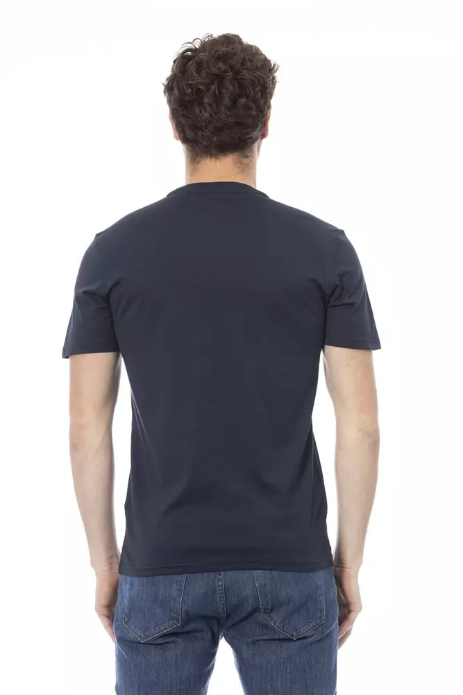 Baldinini Trend Blue Cotton Men T-Shirt Baldinini Trend