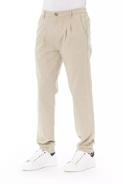 Baldinini Trend Beige Cotton Men Chino Baldinini Trend