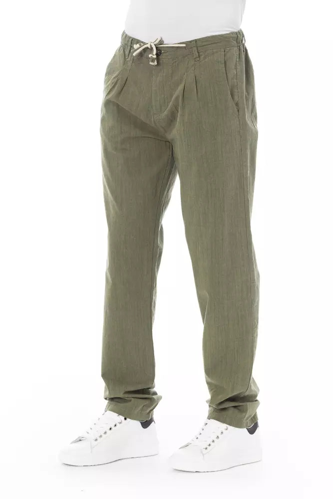 Baldinini Trend Army Cotton Men Chino Baldinini Trend