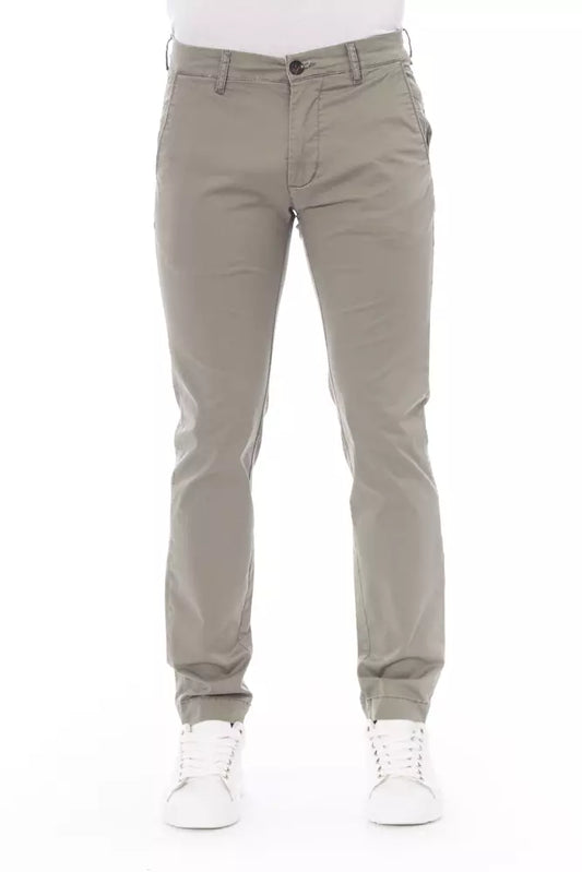 Baldinini Trend Beige Cotton Men Chino Trousers Baldinini Trend