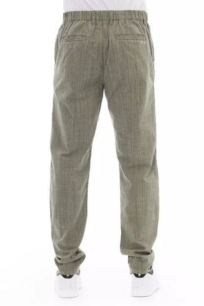 Baldinini Trend Army Cotton Men Chino Pants Baldinini Trend