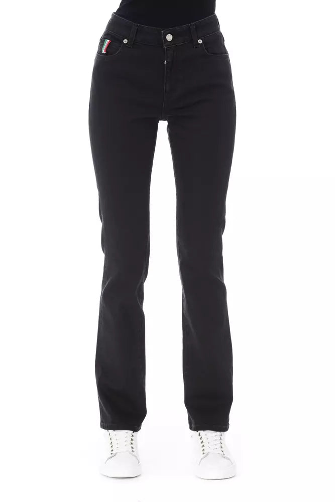 Baldinini Trend Black Cotton Women Jeans Baldinini Trend