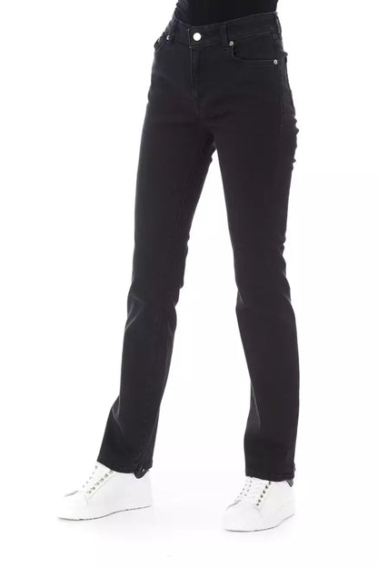 Baldinini Trend Black Cotton Women Jeans Baldinini Trend