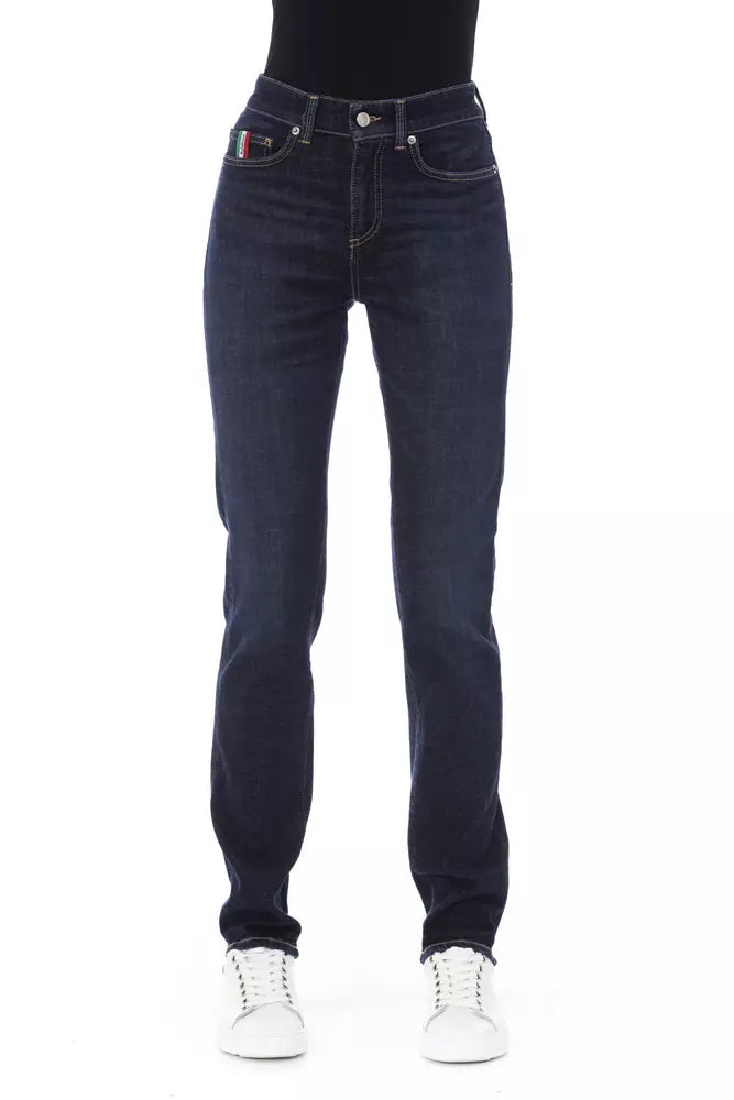 Baldinini Trend Blue Cotton Women Jeans Baldinini Trend