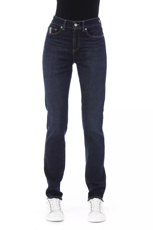 Baldinini Trend Blue Cotton Women Jeans Baldinini Trend