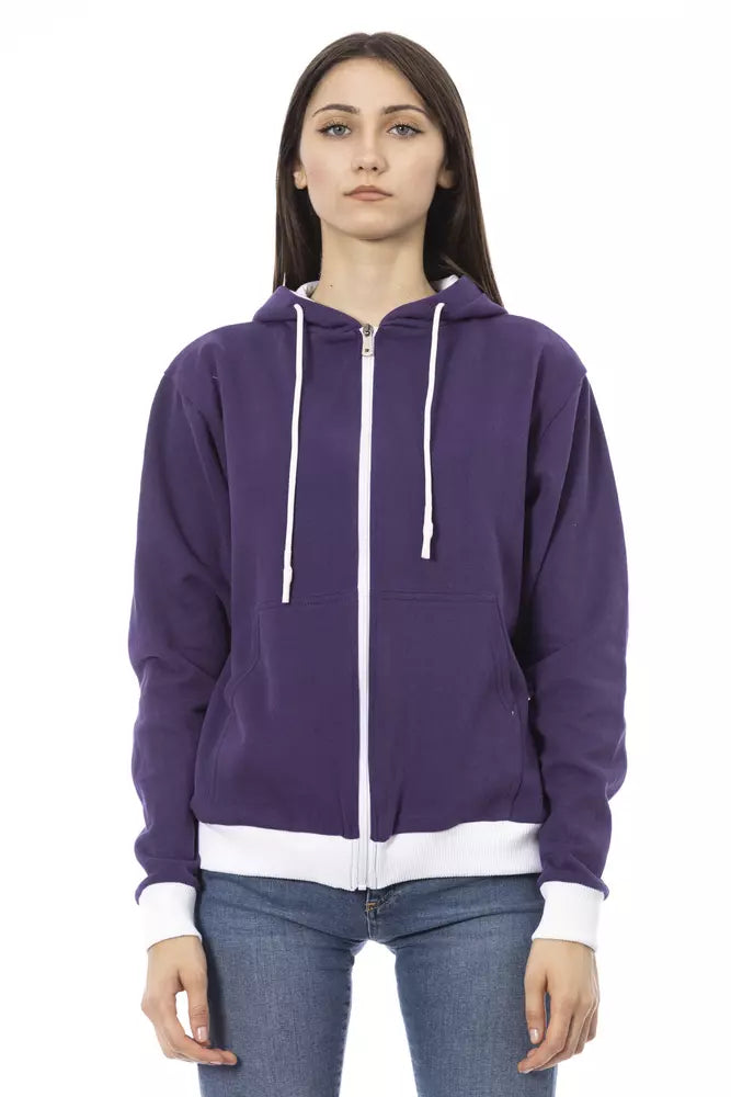 Baldinini Trend Purple Cotton Women Sweater Baldinini Trend