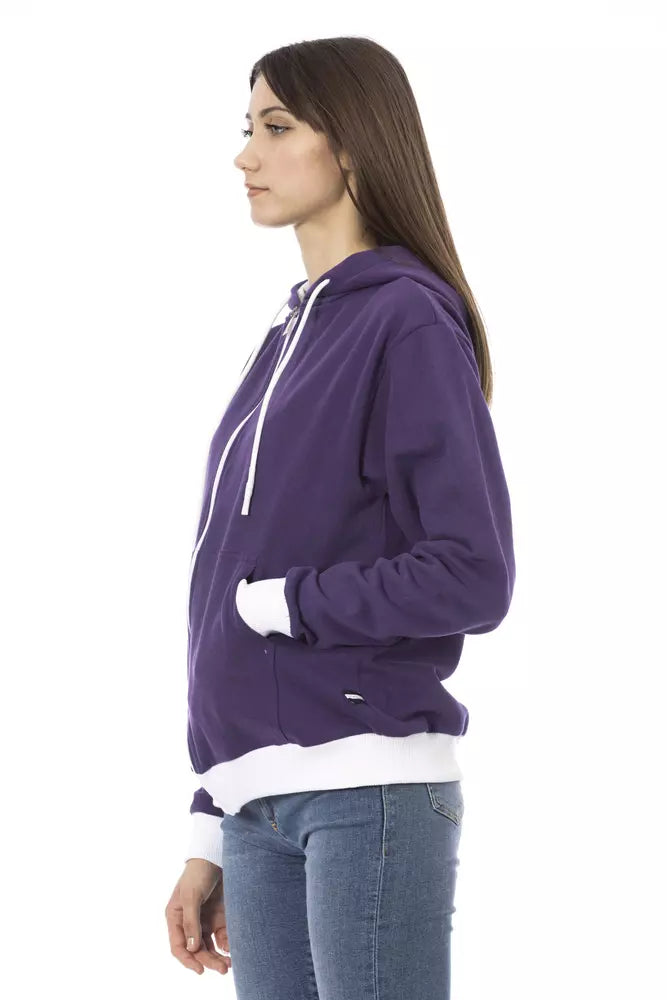 Baldinini Trend Purple Cotton Women Sweater Baldinini Trend