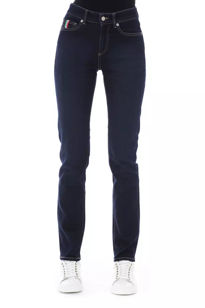 Baldinini Trend Blue Cotton Women Jeans Baldinini Trend