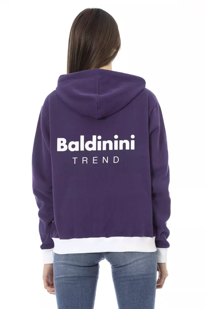 Baldinini Trend Purple Cotton Women Sweater Baldinini Trend