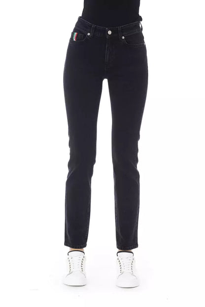 Baldinini Trend Black Cotton Women Jeans Baldinini Trend