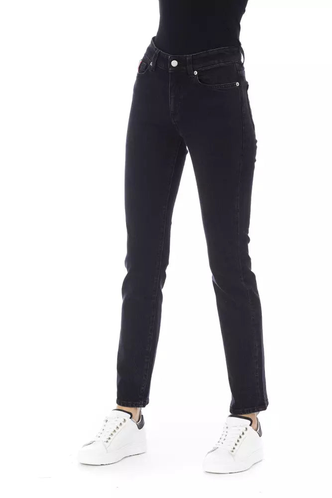 Baldinini Trend Black Cotton Women Jeans Baldinini Trend