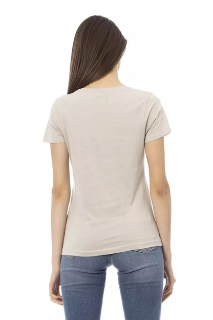 Trussardi Action Beige Cotton Women Top Trussardi Action