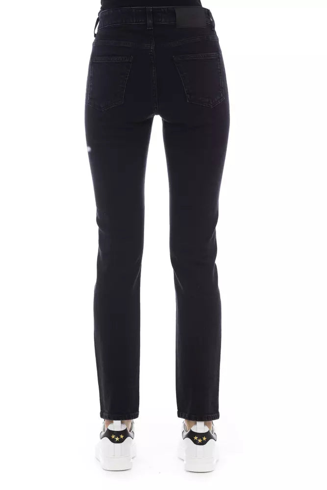 Baldinini Trend Black Cotton Women Jeans Baldinini Trend