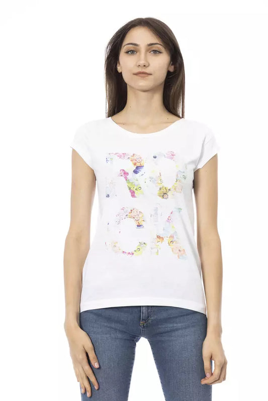 Trussardi Action White Cotton Women Top Trussardi Action