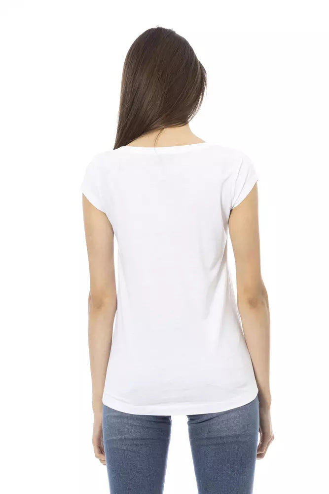 Trussardi Action White Cotton Women Top Trussardi Action