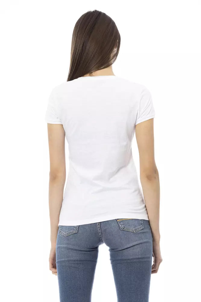 Trussardi Action White Cotton Women Top Trussardi Action