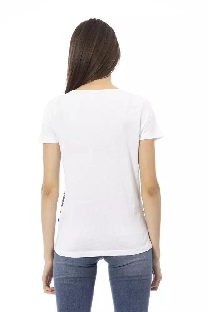 Trussardi Action White Cotton Women Top Trussardi Action