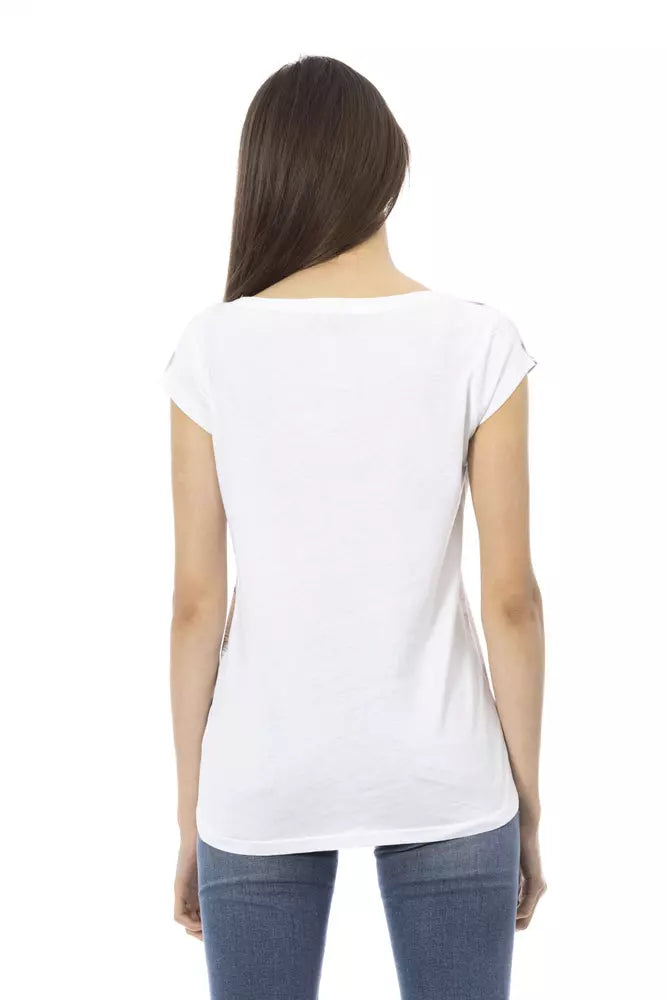 Trussardi Action White Cotton Women Top Trussardi Action