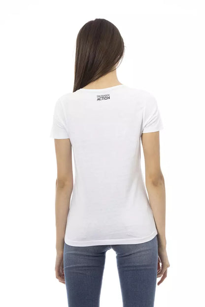 Trussardi Action White Cotton Women Top Trussardi Action