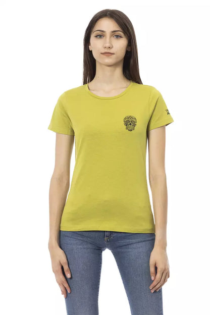 Trussardi Action Green Cotton Women Top Trussardi Action