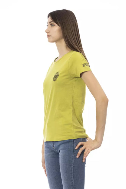 Trussardi Action Green Cotton Women Top Trussardi Action