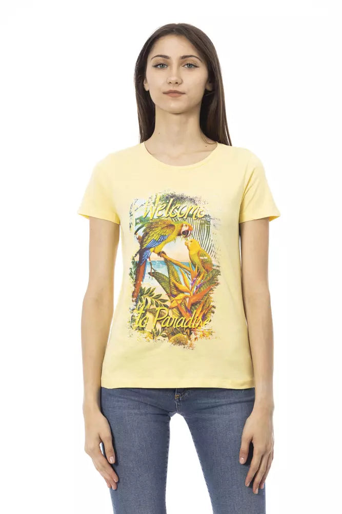 Trussardi Action Yellow Cotton Women T-Shirt Trussardi Action