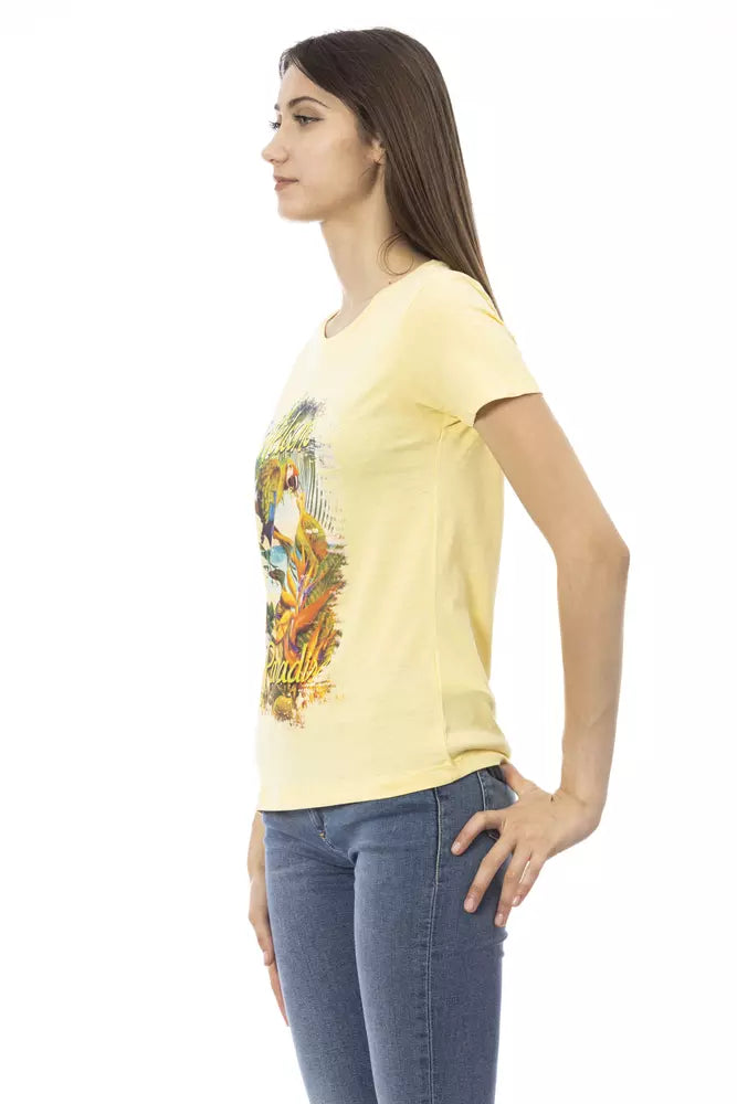 Trussardi Action Yellow Cotton Women's Top