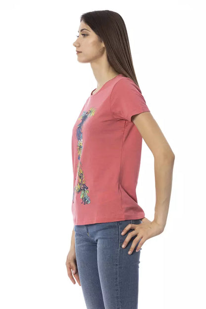 Trussardi Action Fuchsia Cotton Women Top Trussardi Action