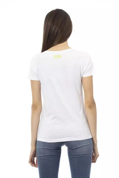 Trussardi Action White Cotton Women Top Trussardi Action