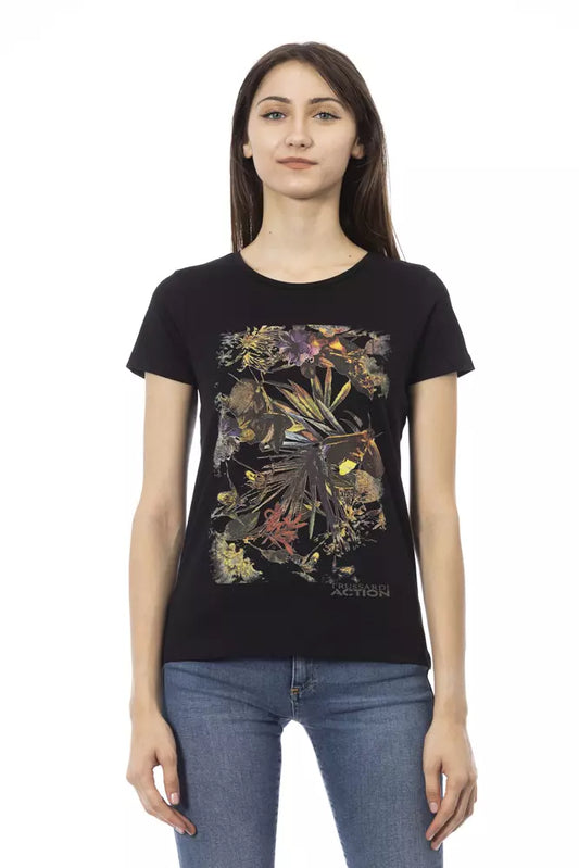 Trussardi Action Black Cotton Women T-Shirt Trussardi Action