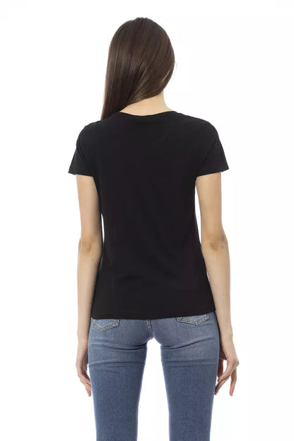 Trussardi Action Black Cotton Women T-Shirt Trussardi Action