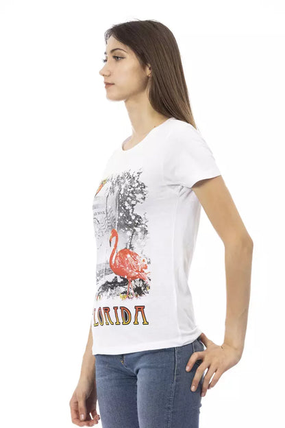 Trussardi Action White Cotton Women Top Trussardi Action