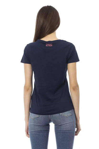 Trussardi Action Blue Cotton Women Top Trussardi Action