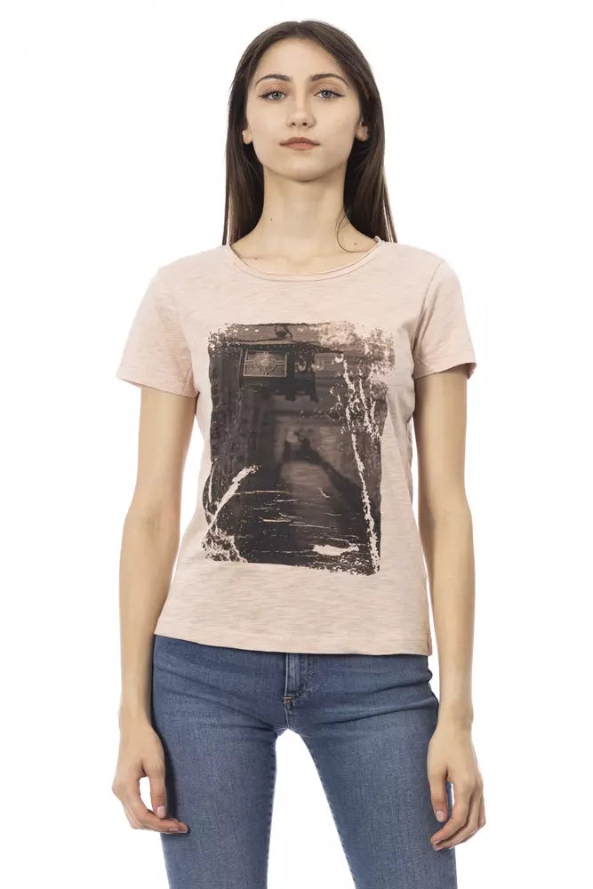 Trussardi Action Pink Cotton Women Top Trussardi Action