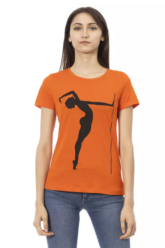 Trussardi Action Orange Cotton Women Top Trussardi Action