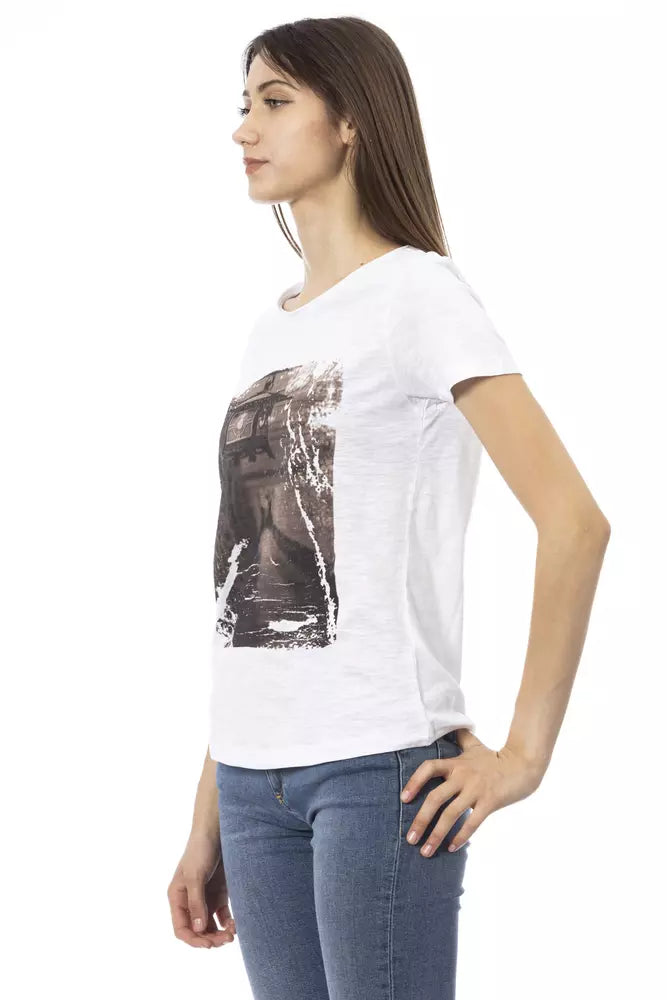 Trussardi Action White Cotton Women Top Trussardi Action