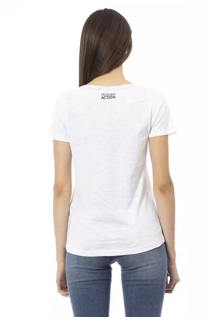 Trussardi Action White Cotton Women Top Trussardi Action