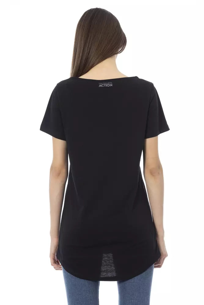 Trussardi Action Black Cotton Women Top Trussardi Action