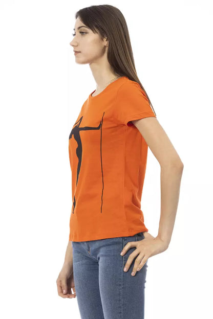 Trussardi Action Orange Cotton Women Top Trussardi Action