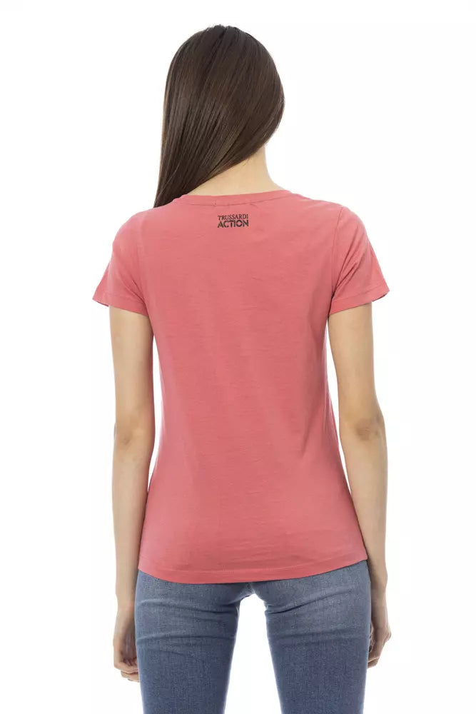 Trussardi Action Pink Cotton Women Top Trussardi Action