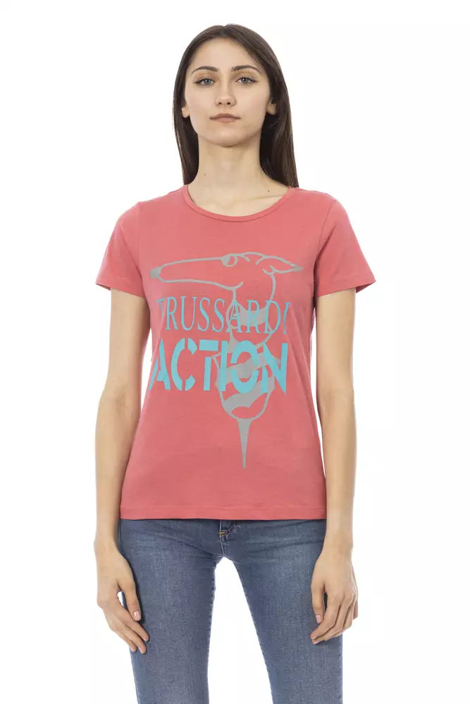 Trussardi Action Pink Cotton Women Top Trussardi Action