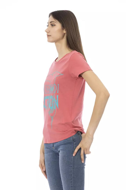 Trussardi Action Pink Cotton Women Top Trussardi Action