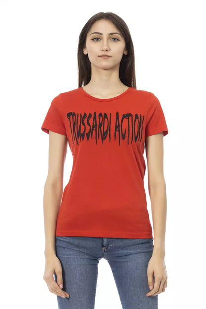 Trussardi Action Red Cotton Women's Top Trussardi Action