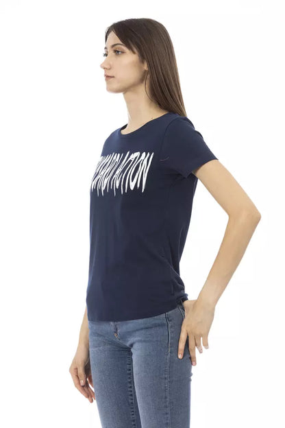 Trussardi Action Blue Cotton Women T-Shirt Trussardi Action