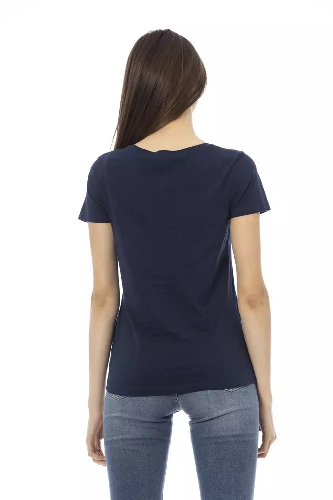 Trussardi Action Blue Cotton Women T-Shirt Trussardi Action