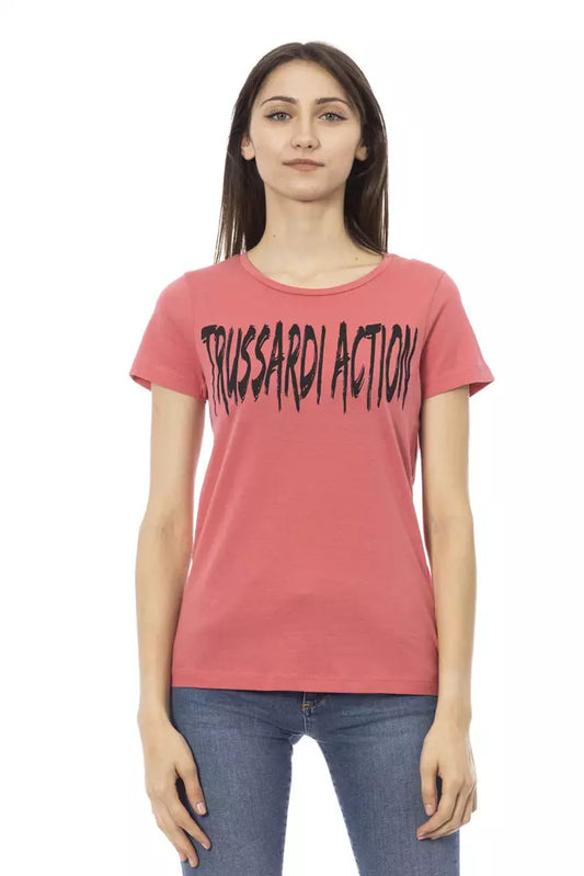 Trussardi Action Pink Cotton Women Top Trussardi Action