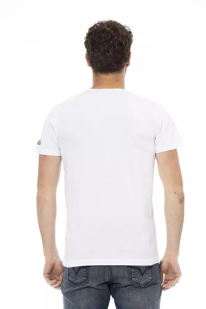 Trussardi Action White Cotton Men T-Shirt Trussardi Action