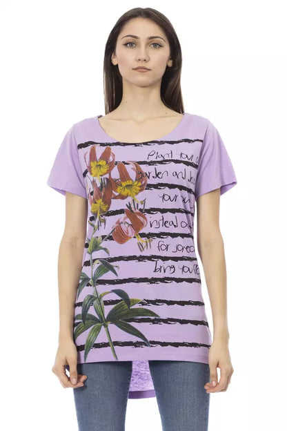 Trussardi Action Purple Cotton Women Top Trussardi Action