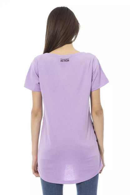 Trussardi Action Purple Cotton Women Top Trussardi Action