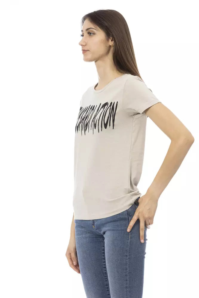 Trussardi Action Beige Cotton Women Top Trussardi Action